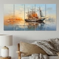thumbnail image 1 of Designart "Boat Abstract Maritime Euphony IV" Boat Metal Art Print Set, 1 of 5