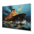 thumbnail image 1 of Designart "Boat Titanic composition Interwoven II" Transportation Metal Art Living Room, 1 of 5