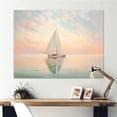 thumbnail image 1 of Designart "Boat delicate Waters II" Transportation Canvas Print, 1 of 5