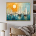thumbnail image 1 of Designart "Boat modern Coastline I" Boat Floater Framed Canvas Print, 1 of 7