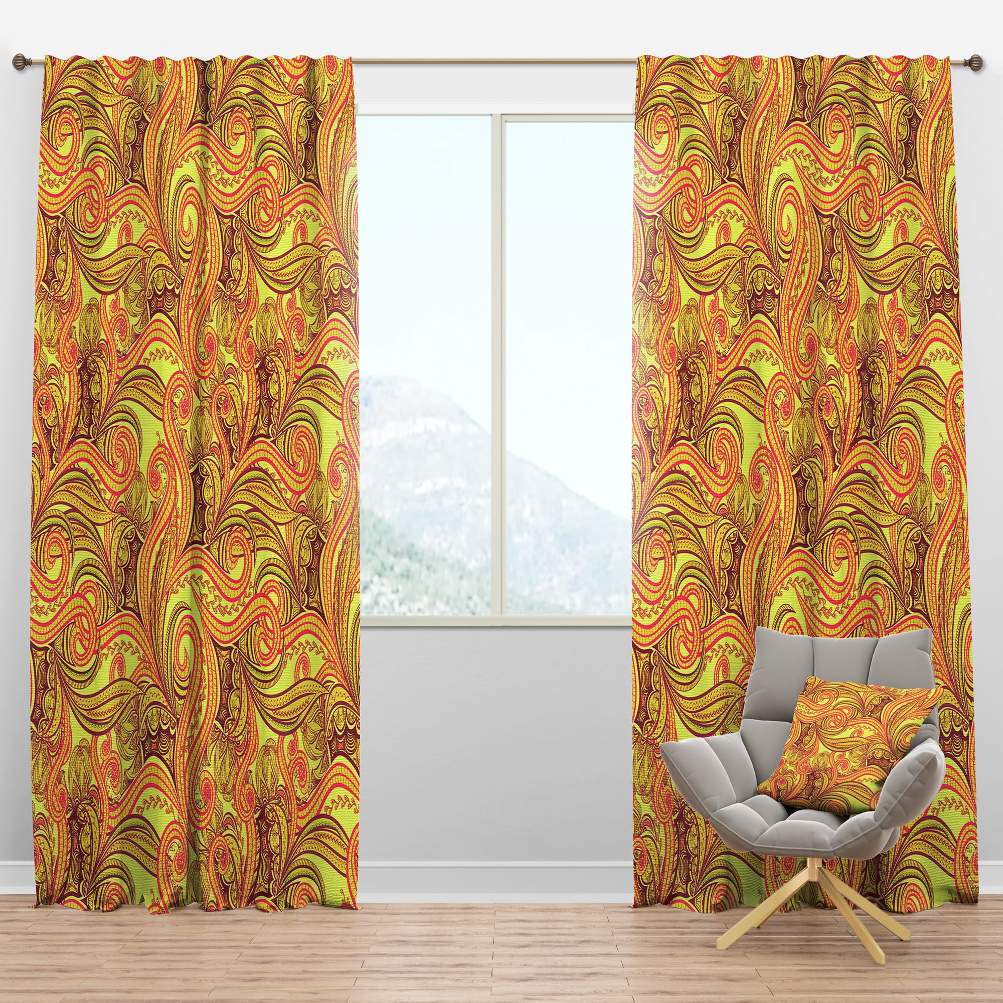 Designart Bohemian Blackout Curtain