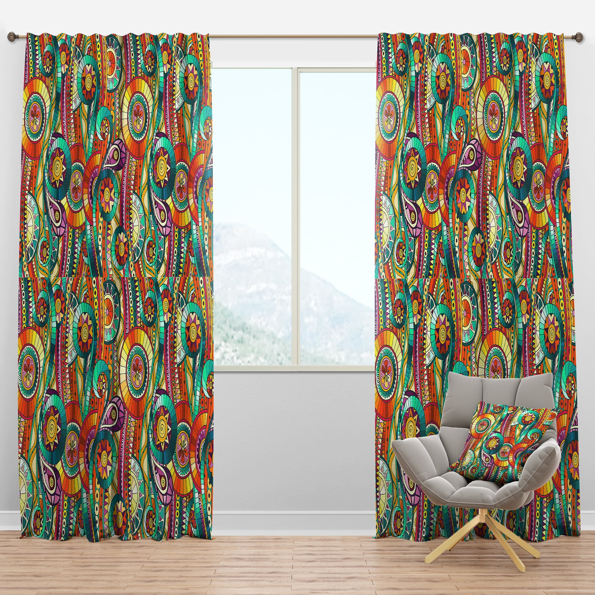 Designart Bohemian Blackout Curtain