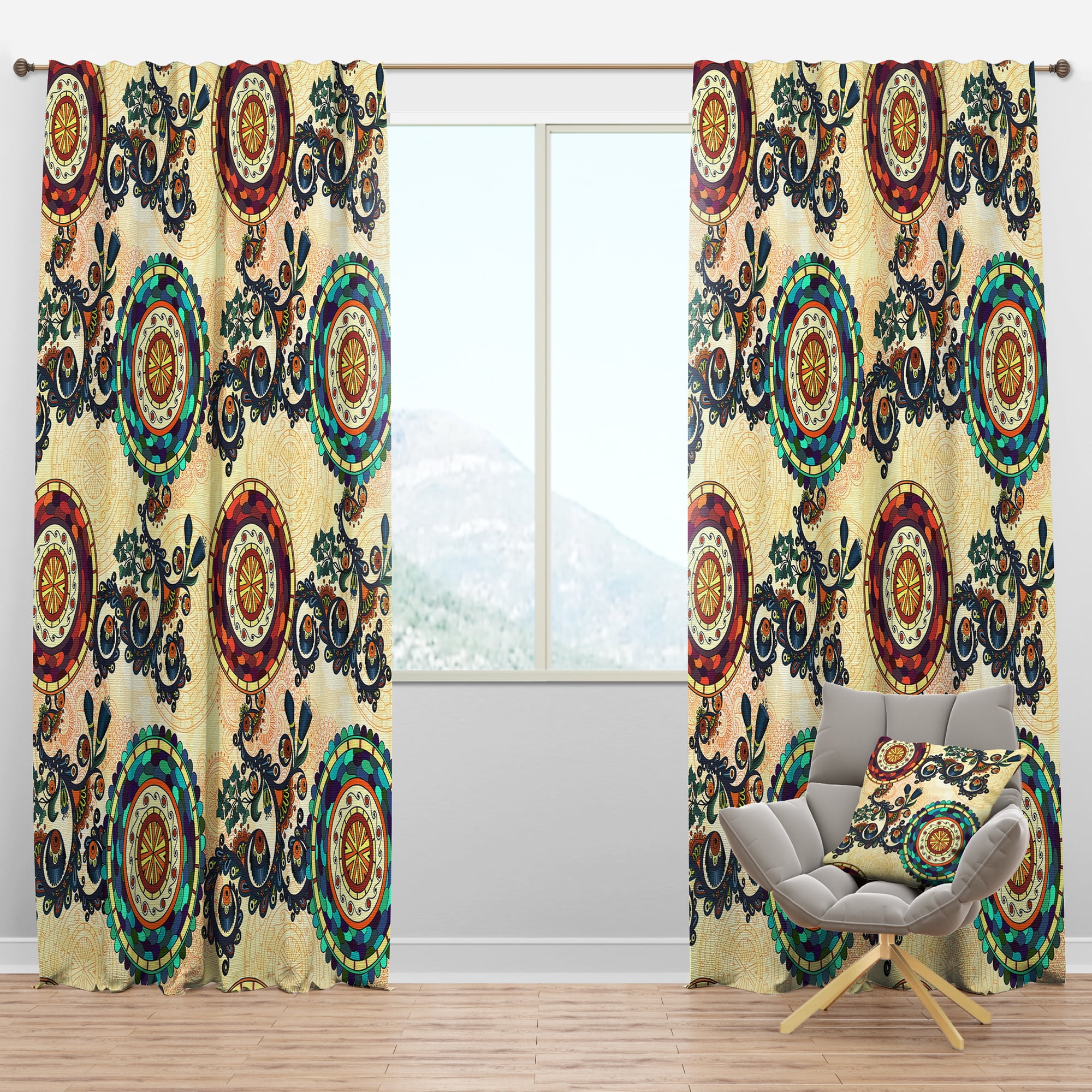 Designart Bohemian Blackout Curtain