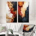 thumbnail image 1 of Designart "Bohemian Soul Melodies" Abstract Shapes Wall Art Set Of 2 - Transitional Black Gallery Set For Office Decor, 1 of 6