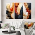 thumbnail image 1 of Designart "Bohemian Soul Songs of Dynamic Waves" Abstract Shapes Wall Art Set Of 3 - Transitional Black Gallery Wall Set For Home Decor, 1 of 6