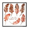 thumbnail image 1 of Designart 'Boho Art Feather Icons' Bohemian & Eclectic Framed Canvas Wall Art Print, 1 of 5