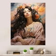 thumbnail image 1 of Designart "Boho Latina Woman delicate Beauty II" Boho Woman Metal Wall Art Prints, 1 of 5