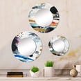 thumbnail image 1 of Designart "Boho Magic Discovery III" Abstract Round Mirror Set Of 3 - Bohemian Gold Hallway Round Mirror Wall Decor Set, 1 of 5