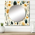 thumbnail image 1 of Designart "Boho Naturalist" 0 Beige Large Square Mirror - Square Bedroom Mirror Printed Wall Decor - Bohemian Square Printed Wall Mirror Art, 1 of 5