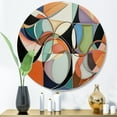 thumbnail image 1 of Designart "Boho Pastels A Pastel Artwork I" Minimalism Metal Round Art Living Room, 1 of 5