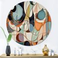 thumbnail image 1 of Designart "Boho Pastels A Pastel Artwork II" Minimalism Round Metal Art, 1 of 5