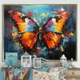 thumbnail image 1 of Designart "Bold Butterflies in Vibrant Colors" Animals Butterfly Floater Framed Canvas Prints, 1 of 5