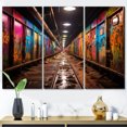 thumbnail image 1 of Designart "Bold Graffiti Tunnel Oasis" Tunnels Metal Wall Décor Set, 1 of 5