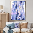 thumbnail image 1 of Designart "Bold Illumination In Contemporary Lavender I" Modern Geometric Floater Framed Canvas Art Print, 1 of 5