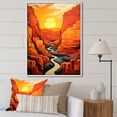 thumbnail image 1 of Designart "Bold Landscape Of Canyon Desert Sunset I" Canyon Floater Framed Wall Decor, 1 of 5