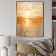 thumbnail image 1 of Designart "Bold Sunset Golden composition II" Landscape & Nature Floater Framed Canvas Print, 1 of 7