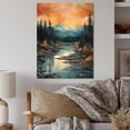 thumbnail image 1 of Designart "Bold Teal Mountain II" Lakes & Rivers Metal Wall Decor, 1 of 1