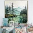 thumbnail image 1 of Designart "Bold horizon Canada Emerald Wilderness II" Landscapes Floater Framed Canvas Print, 1 of 7