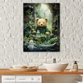 thumbnail image 1 of Designart "Bonanza Of Bear Bathing In The Bathroom II" Bathroom Wall Decor, 1 of 7