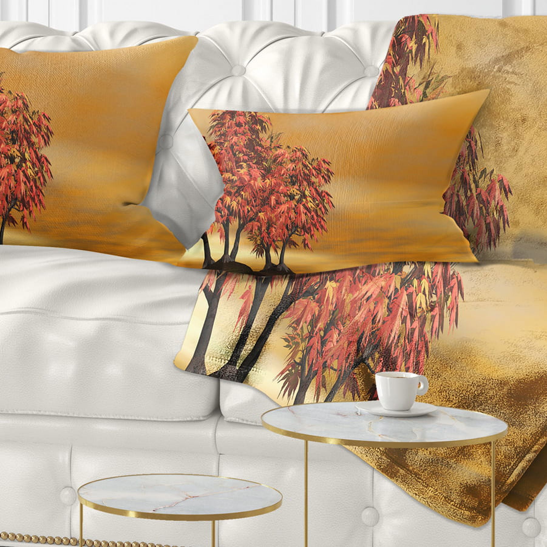 Designart Bonsai Landscape - Photography Throw Pillow - 12x20