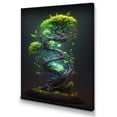 thumbnail image 1 of Designart Bonsai Swirl Tree Neon I Canvas Wall Art, 1 of 5
