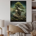 thumbnail image 1 of Designart "Bonsais Wisdom Asian beauty II" Asian Print on Natural Pine Wood, 1 of 1