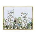 thumbnail image 1 of Designart 'Border With Peonies and Cranes In Chinoiserie Style' Traditional Framed Canvas Wall Art Print, 1 of 5