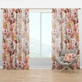 thumbnail image 1 of Designart 'Botanical Floral Retro II' Mid-Century Modern Curtain Panel, 1 of 4