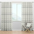 thumbnail image 1 of Designart 'Botanical Floral Retro Pattern I' Mid-Century Modern Blackout Curtain Panel, 1 of 4
