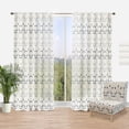 thumbnail image 1 of Designart 'Botanical Floral Retro Pattern I' Mid-Century Modern Curtain Panel, 1 of 4