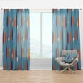 thumbnail image 1 of Designart 'Botanical Floral Retro Pattern II' Mid-Century Modern Curtain Panel, 1 of 4