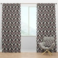 thumbnail image 1 of Designart 'Botanical Floral Retro Pattern III' Mid-Century Modern Blackout Curtain Panel, 1 of 4