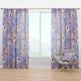 thumbnail image 1 of Designart 'Botanical Floral Retro V' Mid-Century Modern Curtain Panel, 1 of 4
