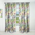 thumbnail image 1 of Designart 'Botanical Floral Retro XI' Mid-Century Modern Curtain Panel, 1 of 5