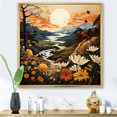 thumbnail image 1 of Designart "Botanical Majesty In Mountain Scenery" Abstract Landscape Floater Framed Wall Decor, 1 of 5