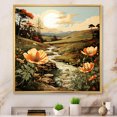 thumbnail image 1 of Designart "Botanical Majesty In Mountain Scenery I" Abstract Landscape Floater Framed Canvas Art Print, 1 of 5