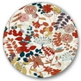 thumbnail image 1 of Designart 'Botanical Retro Garden' Bohemian & Eclectic Circle Metal Wall Art 23x23 - Disc of 23, 1 of 5