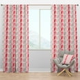 thumbnail image 1 of Designart 'Botanical Retro Pattern Design I' Mid-Century Modern Blackout Curtain Panel, 1 of 4