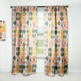 thumbnail image 1 of Designart 'Botanical Retro Pattern Design II' Mid-Century Modern Curtain Panel, 1 of 5