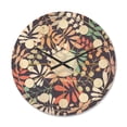 thumbnail image 1 of Designart 'Botanical Retro Pattern II' Mid-Century Modern Wood Wall Clock, 1 of 5