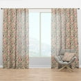 thumbnail image 1 of Designart 'Botanical Retro Pattern X' Mid-Century Modern Curtain Panel, 1 of 4