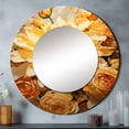 thumbnail image 1 of Designart "Botanical Reverie in Radiant Colors I" Abstract Botanicals Rund Mirror For Wall Decor - Large Yellow Round Printed Mirror -Modern Round Living Room Mirror - 29" x 29", 1 of 6
