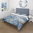 thumbnail image 1 of Designart "Botanical Tiles in Blue and White IV" Abstract Botanicals Bedding Covert Set - Abstract Blue Modern Bed Set With 2 Shams, 1 of 5