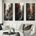 thumbnail image 1 of Designart "Botanical Trees in Cascade IV" Tree Floral Framed Wall Art Set Of 3 - Orange Tree Floral Frame Gallery Wall Set For Home Decor, 1 of 7