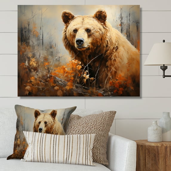 Designart "Boundary of the Bears I" Animals Wall Decor