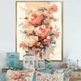 thumbnail image 1 of Designart "Bouquet Of Peony Whispers I" Peony Floater Framed Wall Art Prints, 1 of 5