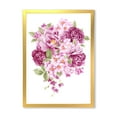 thumbnail image 1 of Designart 'Bouquet Of Pink Retro Flowers' Traditional Framed Art Print, 1 of 4