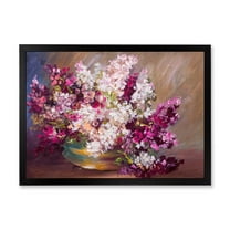 Designart 'Bouquet Of Still Life Lilacs ' Traditional Framed Art Print
