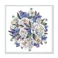 thumbnail image 1 of Designart 'Bouquet Peonies In Blue and White' Traditional Framed Canvas Wall Art Print, 1 of 5