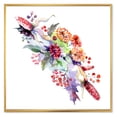 thumbnail image 1 of Designart 'Bouquet With Berries and Wildglowers' Traditional Framed Canvas Wall Art Print, 1 of 1